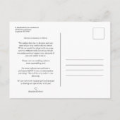 Billig 2 Fotos Couple Hand Lettered Elegante Scrip Postkarte (Rückseite)