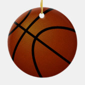 Billig Basketball Geschenkideen, Ihr FOTO und TEXT Keramik Ornament (Hinten)