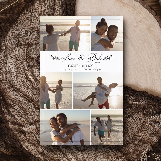 Billig Black Branches Chic Collage 6 Fotos Hochzei