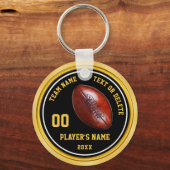 Billig Black Gold Fußball spendet Favoriten Fußbal Schlüsselanhänger (Vorderseite)