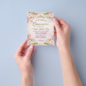 Billig Blues Pink Pink Gold Tiara Quinceañera Flyer (Gruppe)