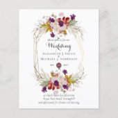 Billig Blush Pink Blues Hochzeitsfeiern Einladunge (Vorderseite)