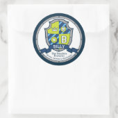 Billig Buchstabe B Name bedeutet heraldry Schild K Runder Aufkleber (Tasche)