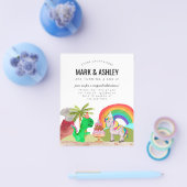 Billig Dinosaur Unicorn Cake Candle Joint Geburtst Flyer (Einzeln)