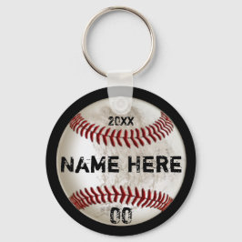 Billig dreist aussehen Personalisiert Baseball Key Schlüsselanhänger