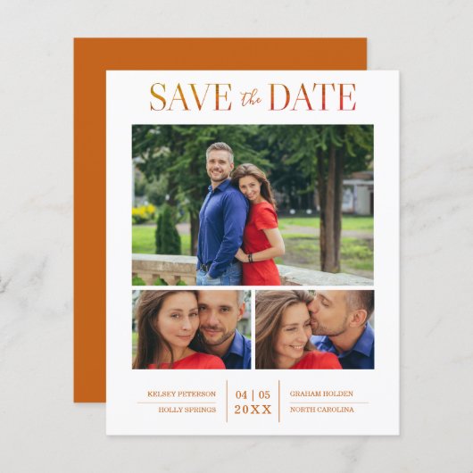 Billig Einfach Elegant Modern 3 Fotos Hochzeit (Vorne/Hinten)