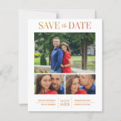 Billig Einfach Elegant Modern 3 Fotos Hochzeit (Vorderseite)