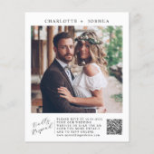 Billig Elegante Minimalistisch Details QR Foto Hoc Flyer (Hinten)