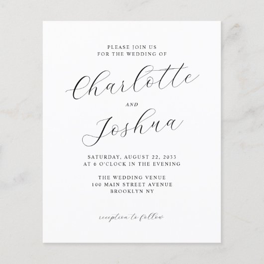 Billig Elegante Minimalistisch Details QR Foto Hoc Flyer (Vorne)