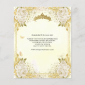 Billig Floral Light Lila Gold Tiara Quinceañera Flyer (Hinten)