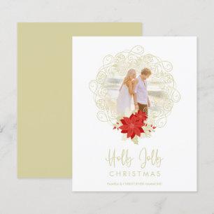 Billig Flourish Golden Ornament Foto Weihnachten