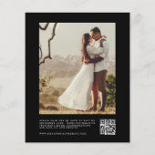 Billig Foto Script QR Code Black Wedding (Rückseite)