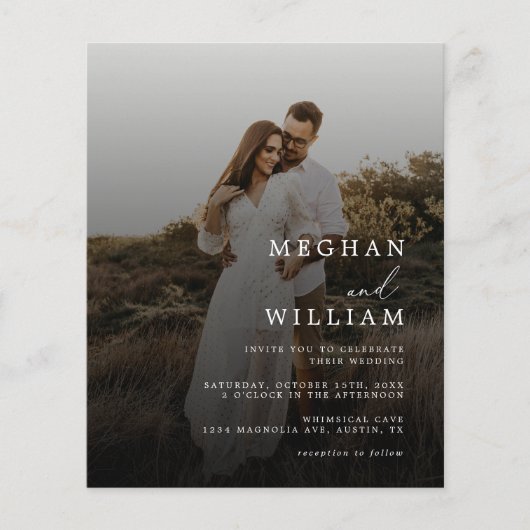 Billig Foto Script QR Code Black Wedding (Vorderseite)