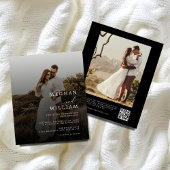 Billig Foto Script QR Code Black Wedding