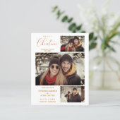 Billig Frohe Weihnachten 3 Fotos Collage Couple (Stehend Vorderseite)