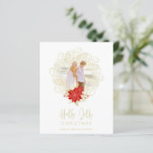 Billig Geblüht Goldenes Ornament Foto (Stehend Vorderseite)