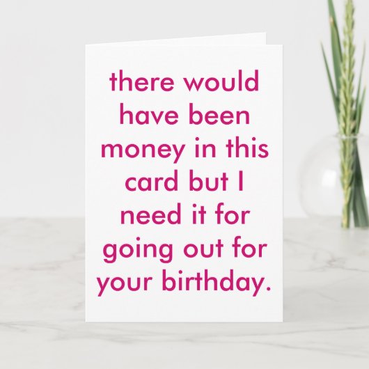 billig Geburtstag. Karte (Vorderseite)