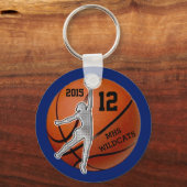 Billig Gepasste Basketball Schlüsselanhänger Girls (Vorderseite)