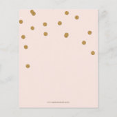 Billig Glitzer Probe Abendessen Einladung (Rückseite)