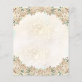 Billig Gold Glitzer Blumenprinzessin Quinceañera Flyer (Hinten)