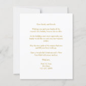 Billig Gold Minimalistisch Chic Weihnachtsfamilie (Rückseite)