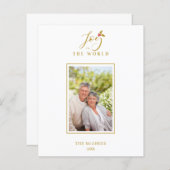 Billig Gold Minimalistisch Chic Weihnachtsfamilie (Vorne/Hinten)