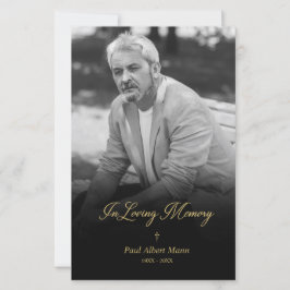 Billig Golden in Love Memory BW Foto Beerdigung