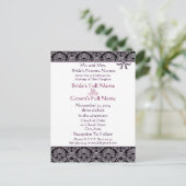 Billig Jede beliebige Farbe für die Hochzeitsschri Einladungspostkarte (Stehend Vorderseite)