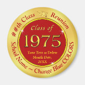 Billig, Klasse 1975 Wiedersehen, Magnete. ROT ÄNDE Magnet (Vorne)