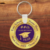 Billig Lila und Gold, 35 Jahre Wiedersehen Ideas Schlüsselanhänger (Vorderseite)