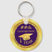 Billig Lila und Gold, 35 Jahre Wiedersehen Ideas Schlüsselanhänger (Rückseite)