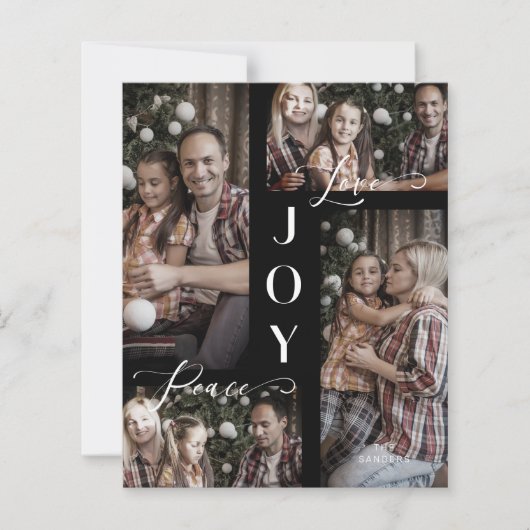 Billig Minimalistisch Moderne 4 Fotos Weihnachten  (Vorderseite)