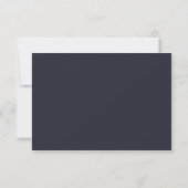 Billig Outdoor Stylish Navy Blue Wedding RSVP Karte (Rückseite)