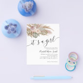 Billig Pampas Grass Boho Es ist ein Mädchen Baby D Flyer (Einzeln)