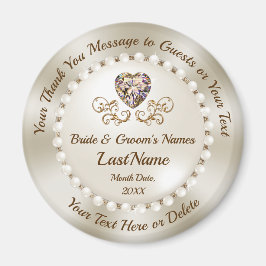 Billig Personalisiert, Hochzeit danke Magnete, Magnet