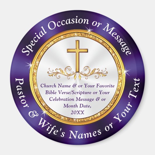 Billig Personalisiert, Kirchengeschenke Ideen, Kir Magnet (Vorne)