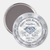 Billig Personalize, Gastgeschenke zum 60. Geburtst Magnet (Vorderseite/Rückseite)