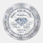 Billig Personalize, Gastgeschenke zum 60. Geburtst Magnet (Vorne)