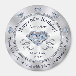 Billig Personalize, Gastgeschenke zum 60. Geburtst Magnet