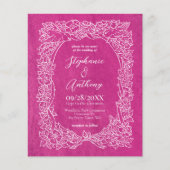 Billig Rosa Bläserei Einladung (Vorderseite)