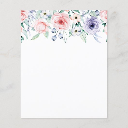 Billig Rosa Bläserndusche Einladung (Rückseite)