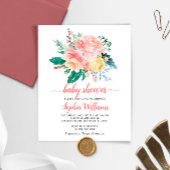 Billig Rosa Rose Kinderdusche Einladung