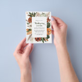 Billig Rustic Green Erntedank Dinner einladen Flyer (Gruppe)