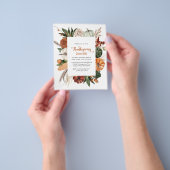 Billig Rustic Pumpkin Erntedank Dinner einladen Flyer (Gruppe)