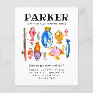 Billig Rustikaler O-Fish al Reel Fun Angeln Geburt Flyer