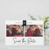 Billig Schwarz Custom 2 Fotos Instant Verlobt Coup (Stehend Vorderseite)