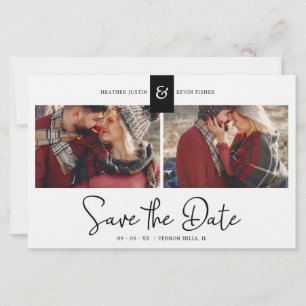 Billig Schwarz Custom 2 Fotos Instant Verlobt Coup