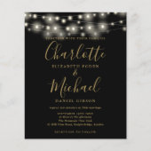 Billig Schwarz-Foto-Hochzeitsfeier (Vorderseite)