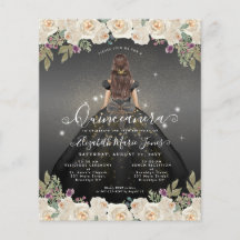 Billig Schwarz Graue Prinzessin Quinceanera