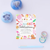 Billig Sweet Celebration Kids Candyland Birthday Flyer (Einzeln)